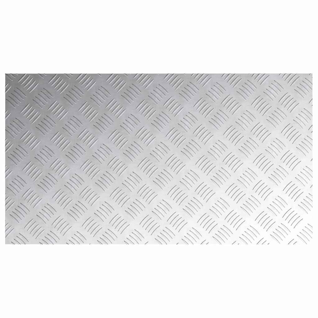 Trap Tread Rechthoekig 4 pcs Zilver 90 x 50 cm Aluminium