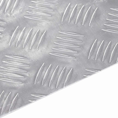 Trap Tread Rechthoekig 4 pcs Zilver 100 x 50 cm Aluminium