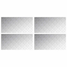 Trap Tread Rechthoekig 4 pcs Zilver 100 x 50 cm Aluminium