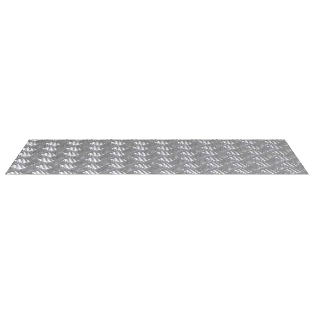 Trap Tread Rechthoekig 4 pcs Zilver 100 x 50 cm Aluminium