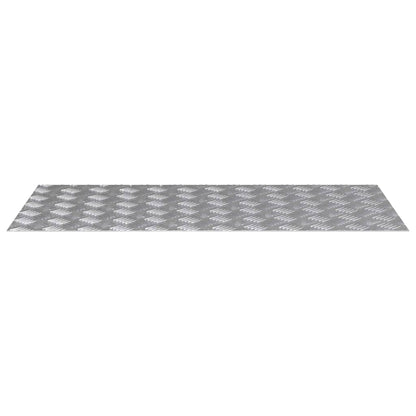 Trap Tread Rechthoekig 4 pcs Zilver 100 x 50 cm Aluminium