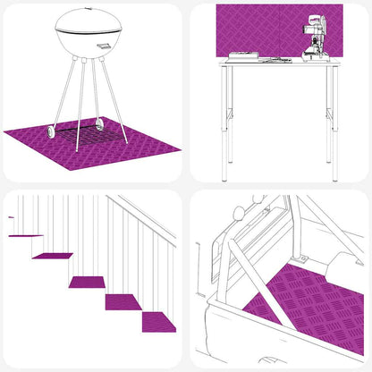Trap Tread Rechthoekig 4 pcs Zilver 100 x 50 cm Aluminium