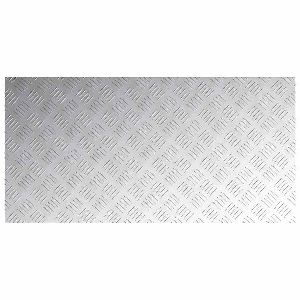 Trap Tread Rechthoekig 4 pcs Zilver 100 x 50 cm Aluminium