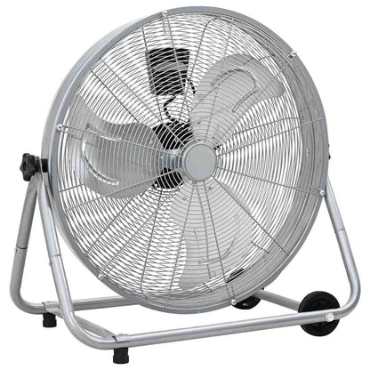 Trommelventilator met wiel Zilver 73 x 42 x 70 cm Aluminium