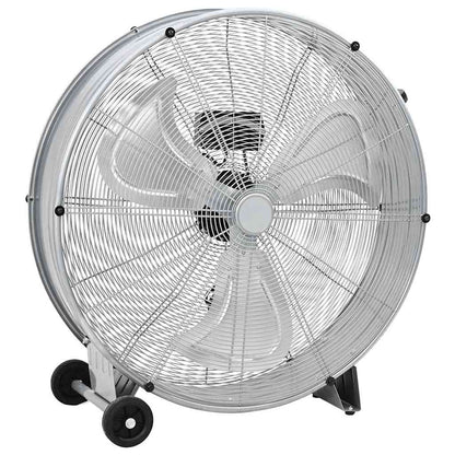 Trommelventilator met wiel Zilver 79 x 37 x 82 cm Aluminium