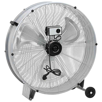 Trommelventilator met wiel Zilver 79 x 37 x 82 cm Aluminium