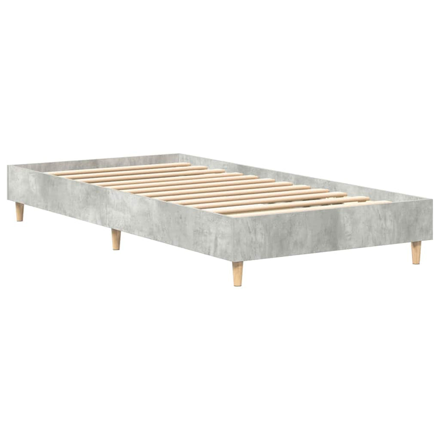 Bedframe Beton Grijs 203 x 93 x 25 cm Bewerkt hout