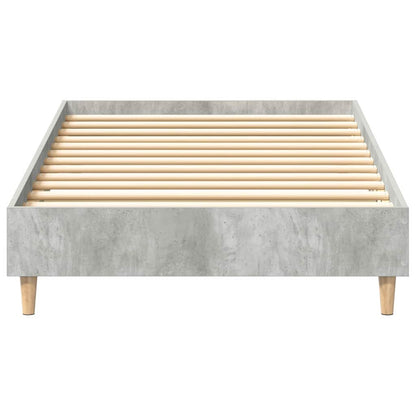 Bedframe Beton Grijs 203 x 93 x 25 cm Bewerkt hout
