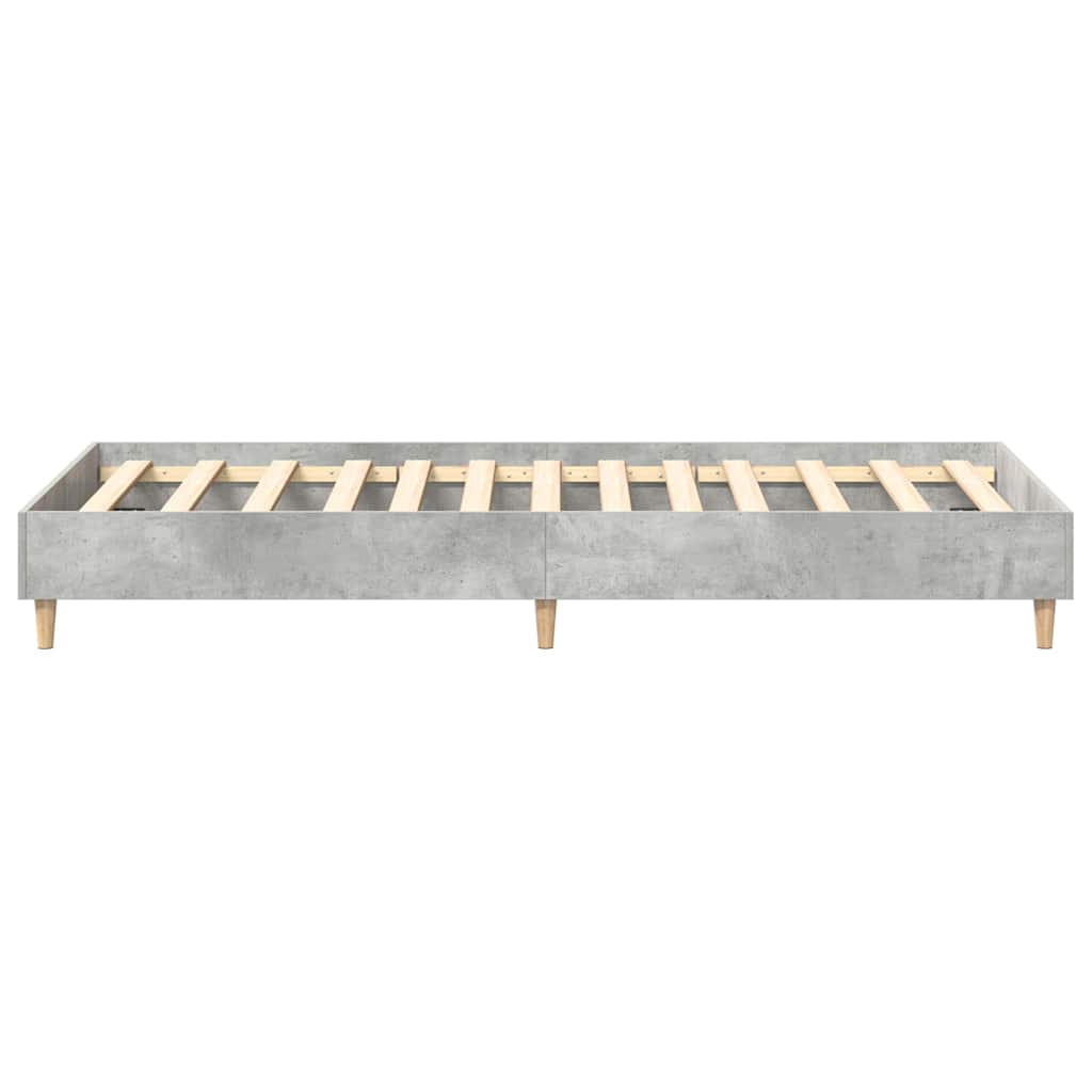 Bedframe Beton Grijs 203 x 93 x 25 cm Bewerkt hout