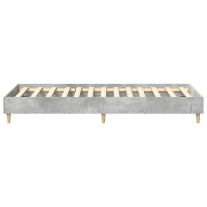 Bedframe Beton Grijs 203 x 93 x 25 cm Bewerkt hout