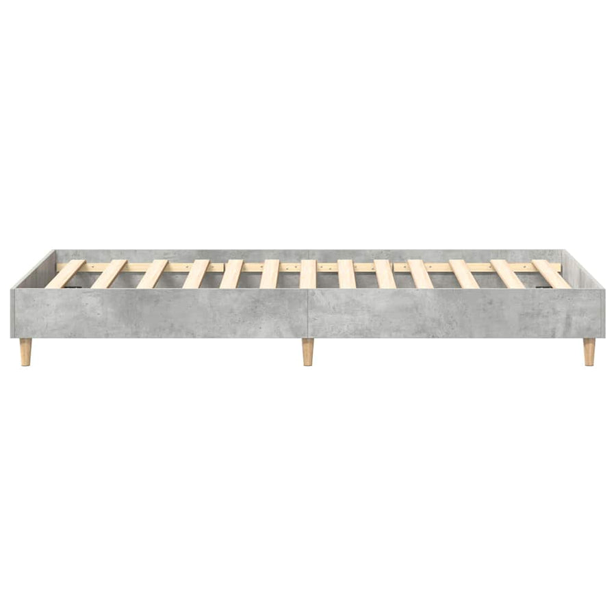 Bedframe Beton Grijs 203 x 93 x 25 cm Bewerkt hout