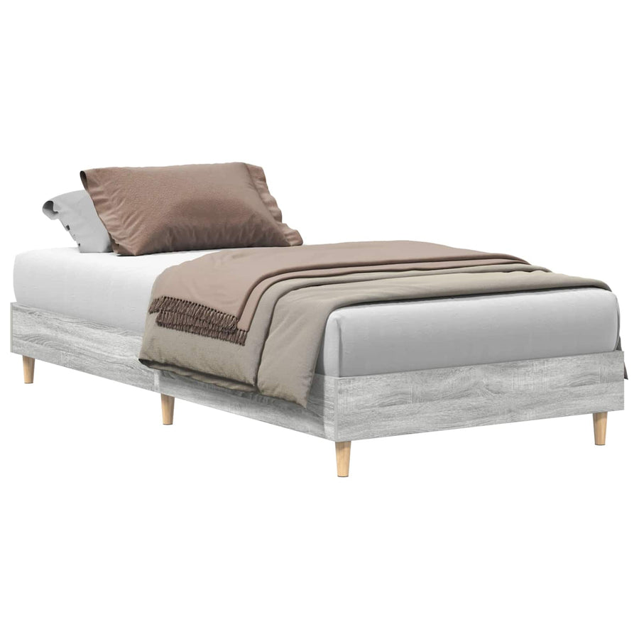 Bedframe Grijs Sonoma 203 x 93 x 25 cm Bewerkt hout