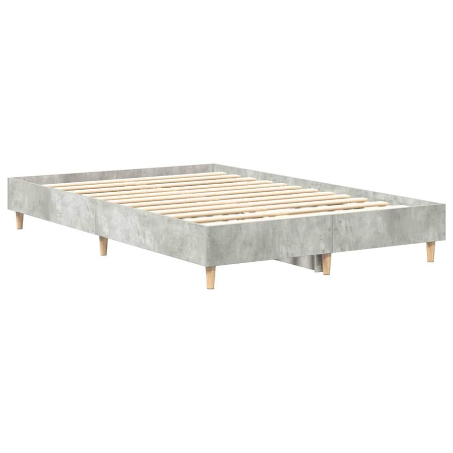 Bedframe Beton Grijs 193 x 123 x 25 cm Bewerkt hout