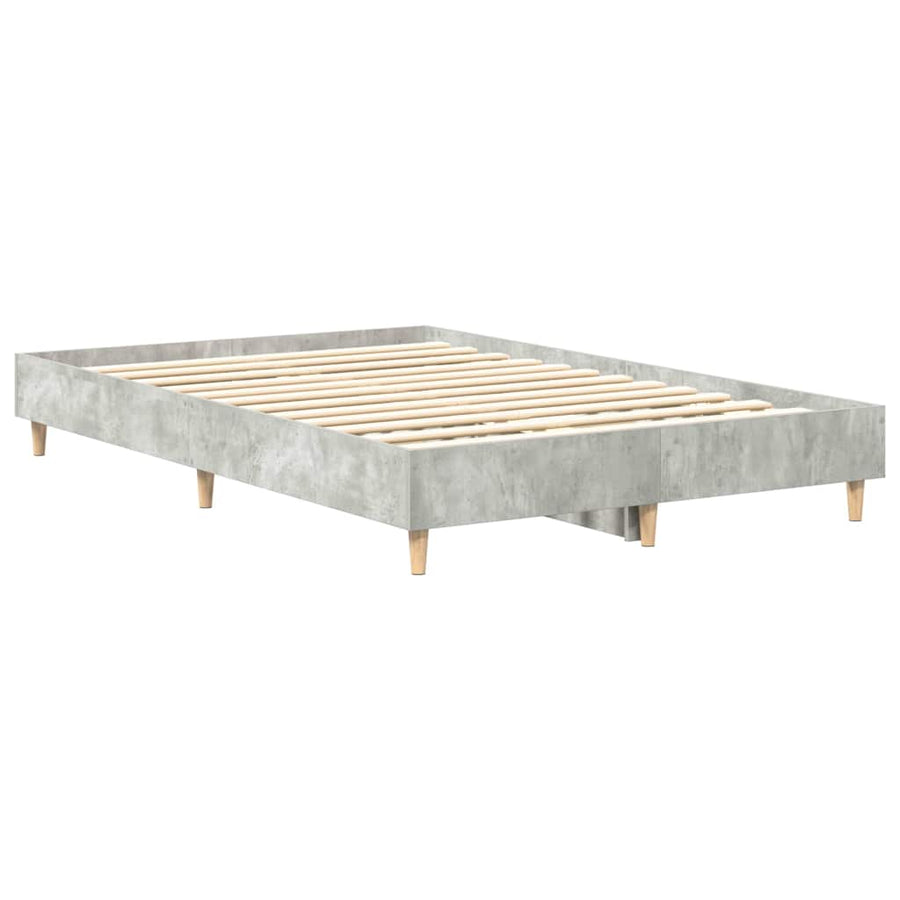 Bedframe Beton Grijs 193 x 123 x 25 cm Bewerkt hout