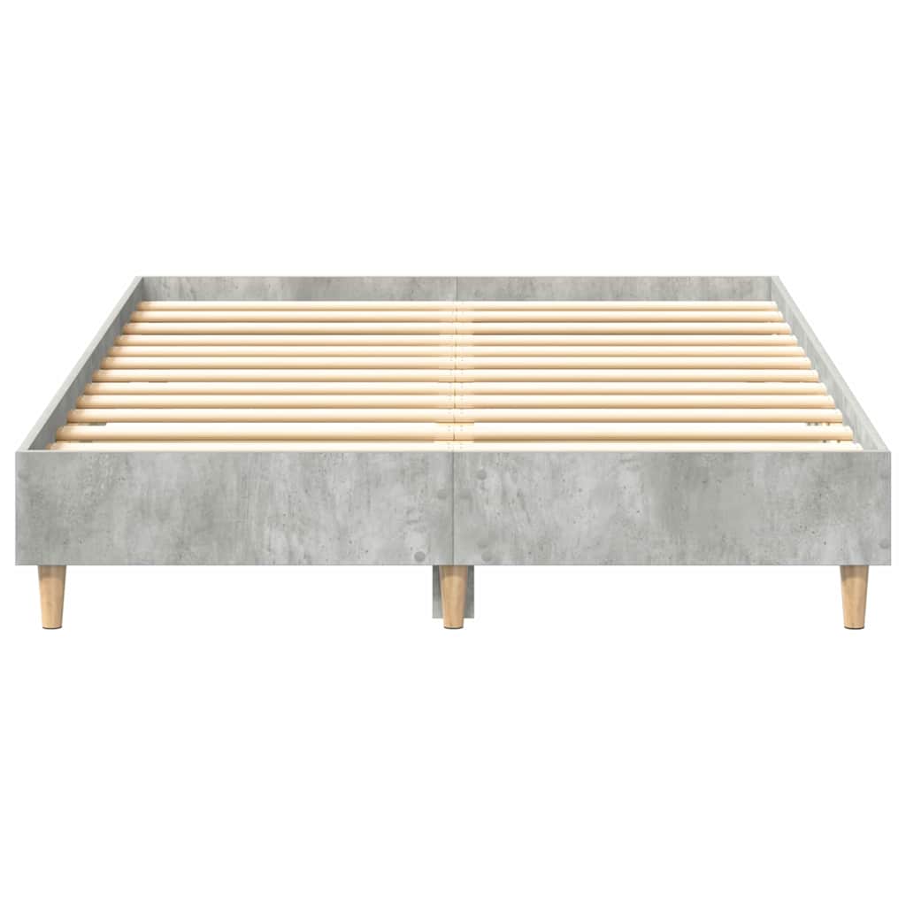 Bedframe Beton Grijs 193 x 123 x 25 cm Bewerkt hout