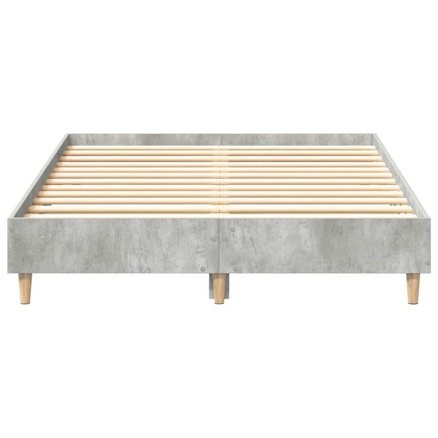Bedframe Beton Grijs 193 x 123 x 25 cm Bewerkt hout