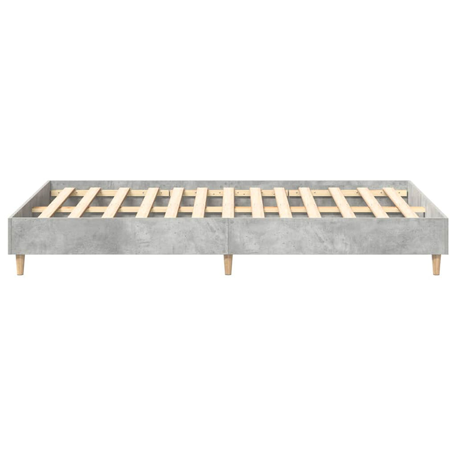 Bedframe Beton Grijs 193 x 123 x 25 cm Bewerkt hout