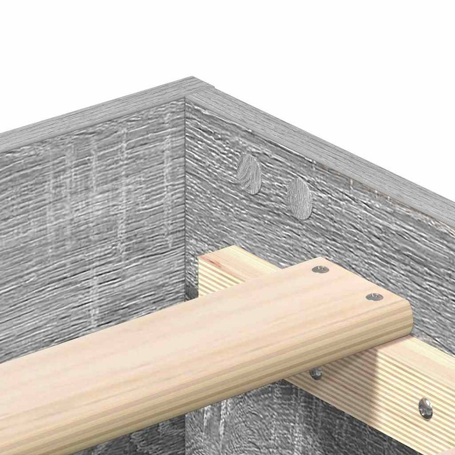 Bedframe Grijs Sonoma 193 x 123 x 25 cm Bewerkt hout