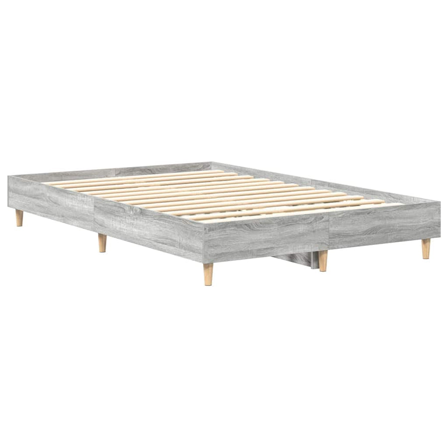 Bedframe Grijs Sonoma 193 x 123 x 25 cm Bewerkt hout