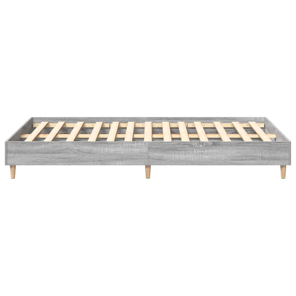 Bedframe Grijs Sonoma 193 x 123 x 25 cm Bewerkt hout
