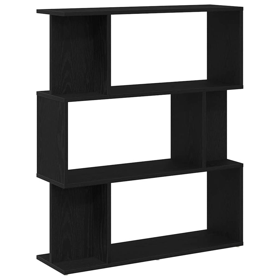 Boekenkast Zwart Eiken 80x24x96 cm Engineered Wood