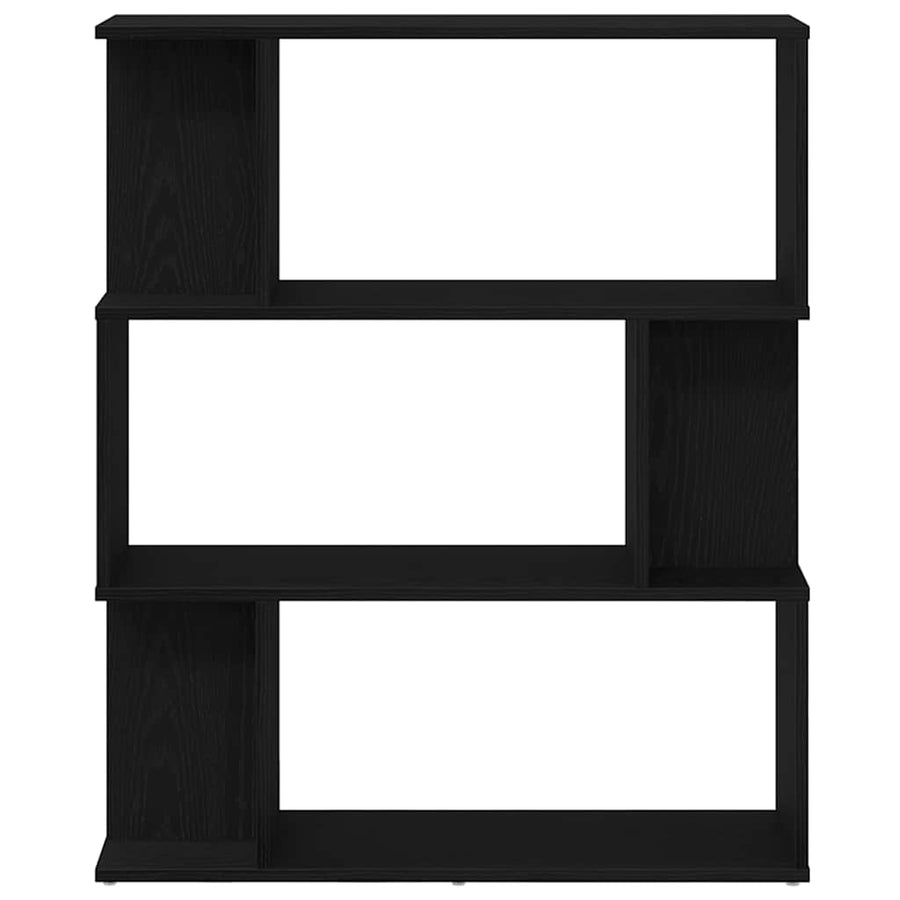 Boekenkast Zwart Eiken 80x24x96 cm Engineered Wood