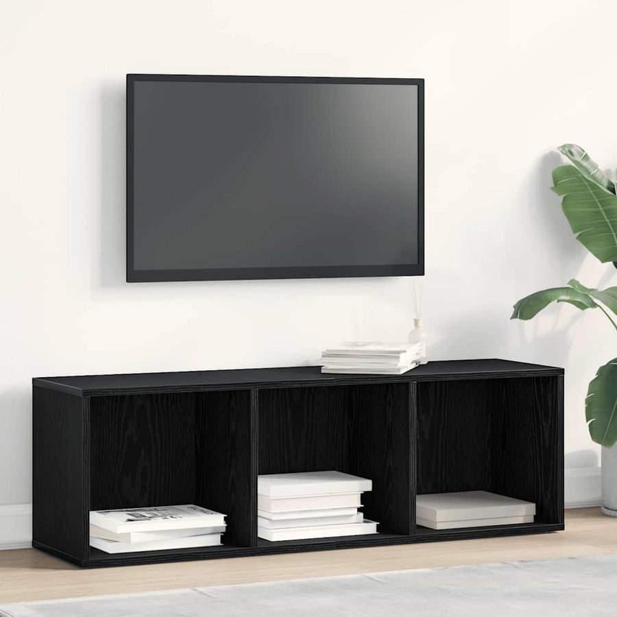Boekenkast Zwart Eiken 36x30x114 cm Bewerkt Hout