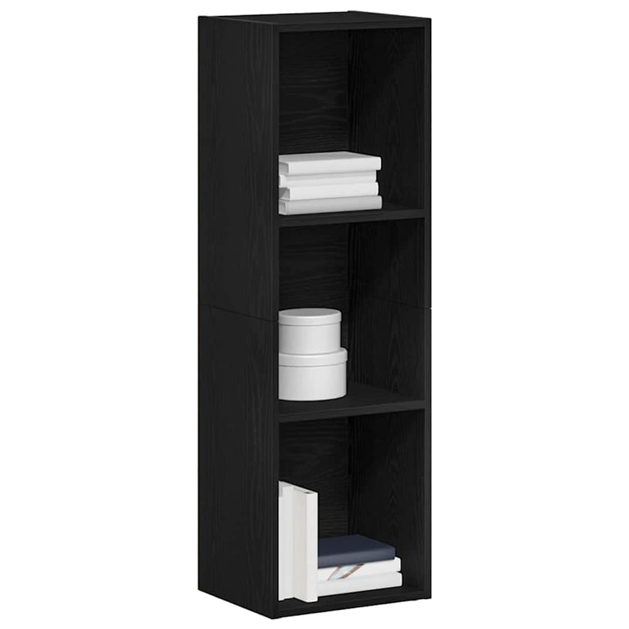 Boekenkast Zwart Eiken 36x30x114 cm Bewerkt Hout