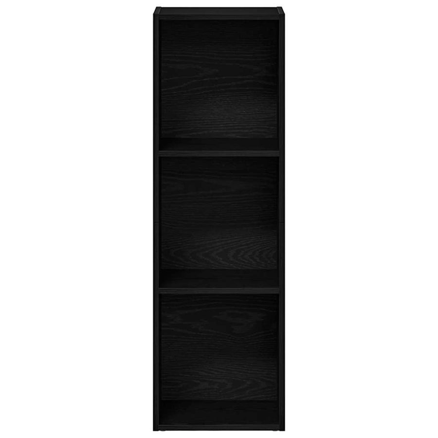 Boekenkast Zwart Eiken 36x30x114 cm Bewerkt Hout