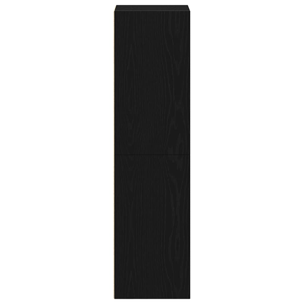 Boekenkast Zwart Eiken 36x30x114 cm Bewerkt Hout