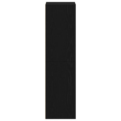 Boekenkast Zwart Eiken 36x30x114 cm Bewerkt Hout