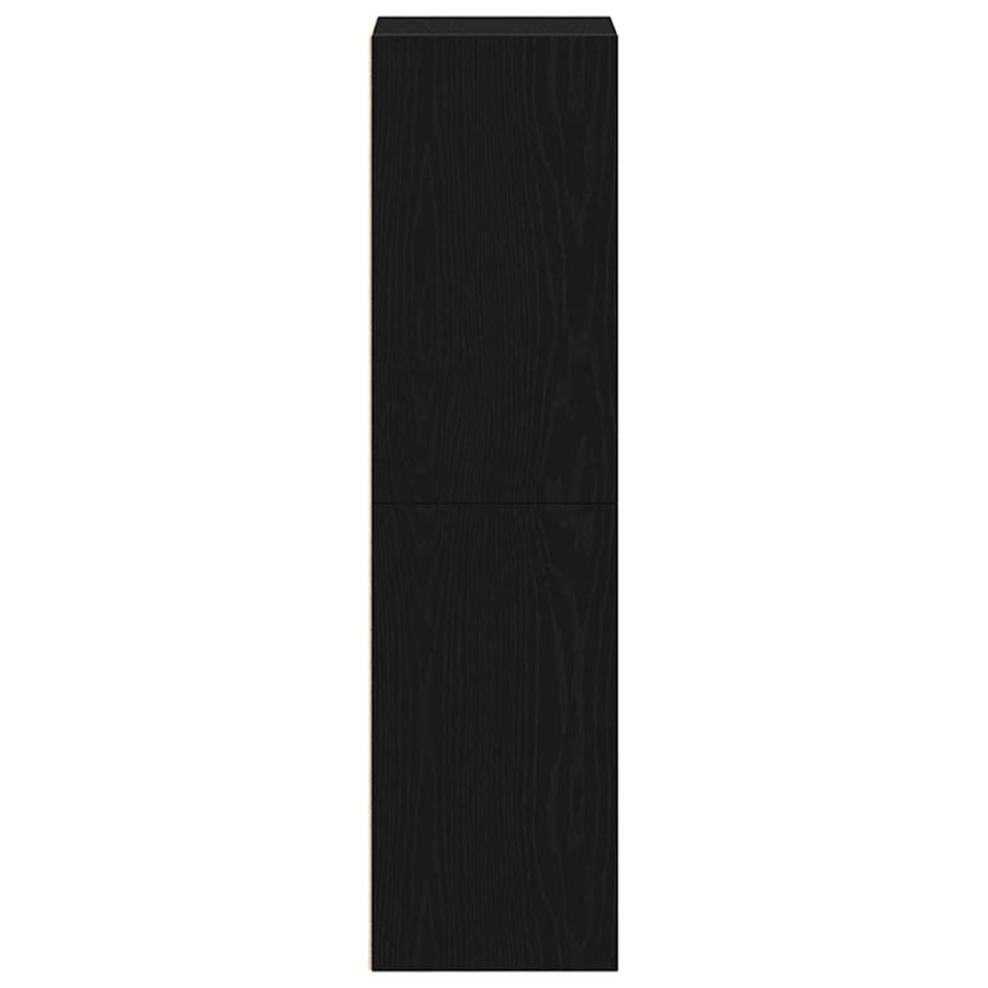 Boekenkast Zwart Eiken 36x30x114 cm Bewerkt Hout