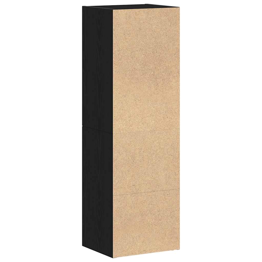 Boekenkast Zwart Eiken 36x30x114 cm Bewerkt Hout