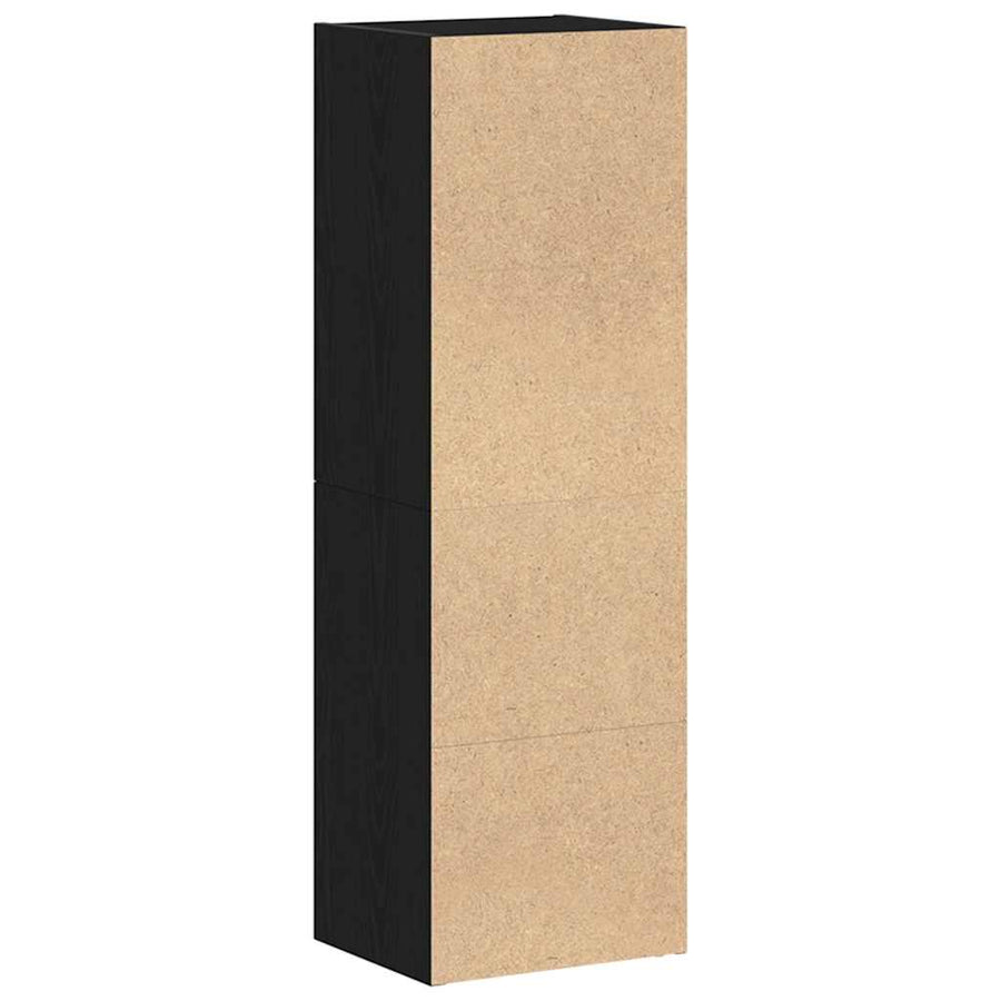 Boekenkast Zwart Eiken 36x30x114 cm Bewerkt Hout