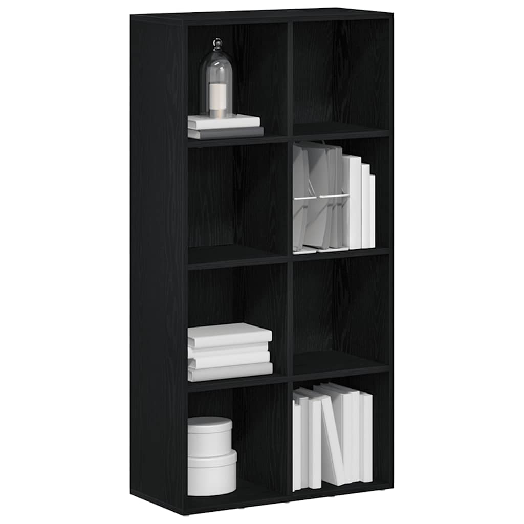 Boekenkast Zwart Eiken 66x30x130 cm Engineered Wood
