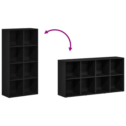 Boekenkast Zwart Eiken 66x30x130 cm Engineered Wood