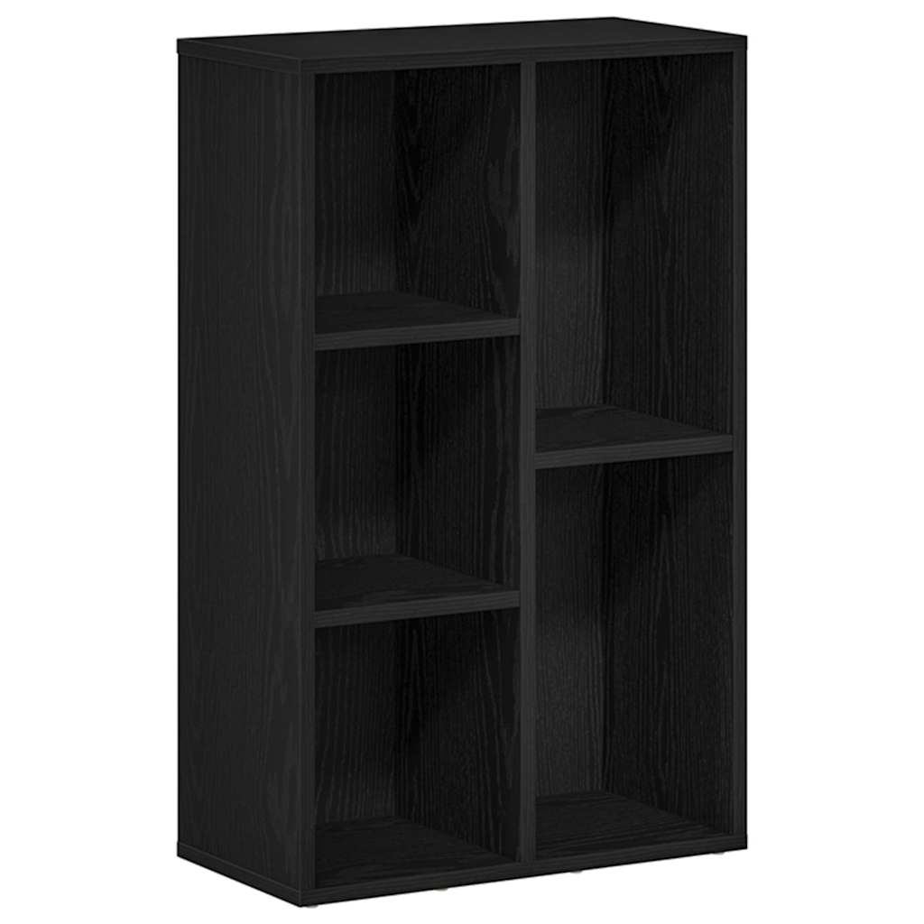 Boekenkast Zwart Eiken 50x25x80 cm Engineered Wood