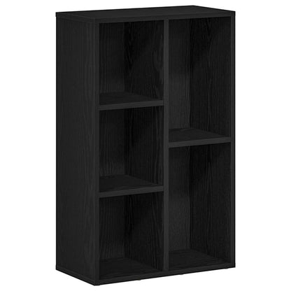Boekenkast Zwart Eiken 50x25x80 cm Engineered Wood