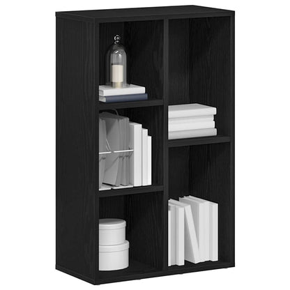 Boekenkast Zwart Eiken 50x25x80 cm Engineered Wood