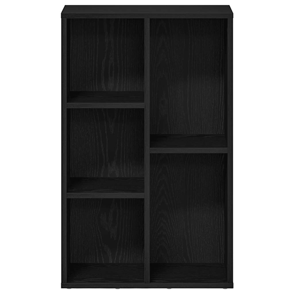 Boekenkast Zwart Eiken 50x25x80 cm Engineered Wood