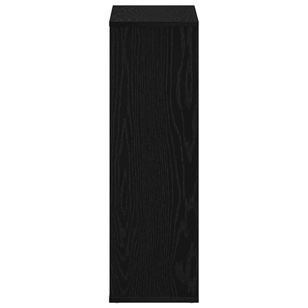 Boekenkast Zwart Eiken 50x25x80 cm Engineered Wood