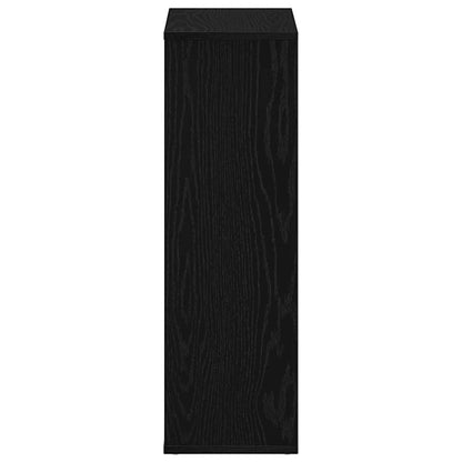 Boekenkast Zwart Eiken 50x25x80 cm Engineered Wood