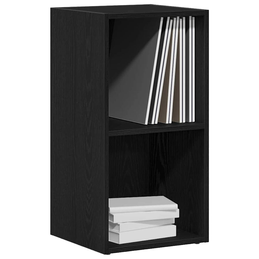 LP Opbergbox 71x34x36 cm spaanplaat zwart eikenkleurig