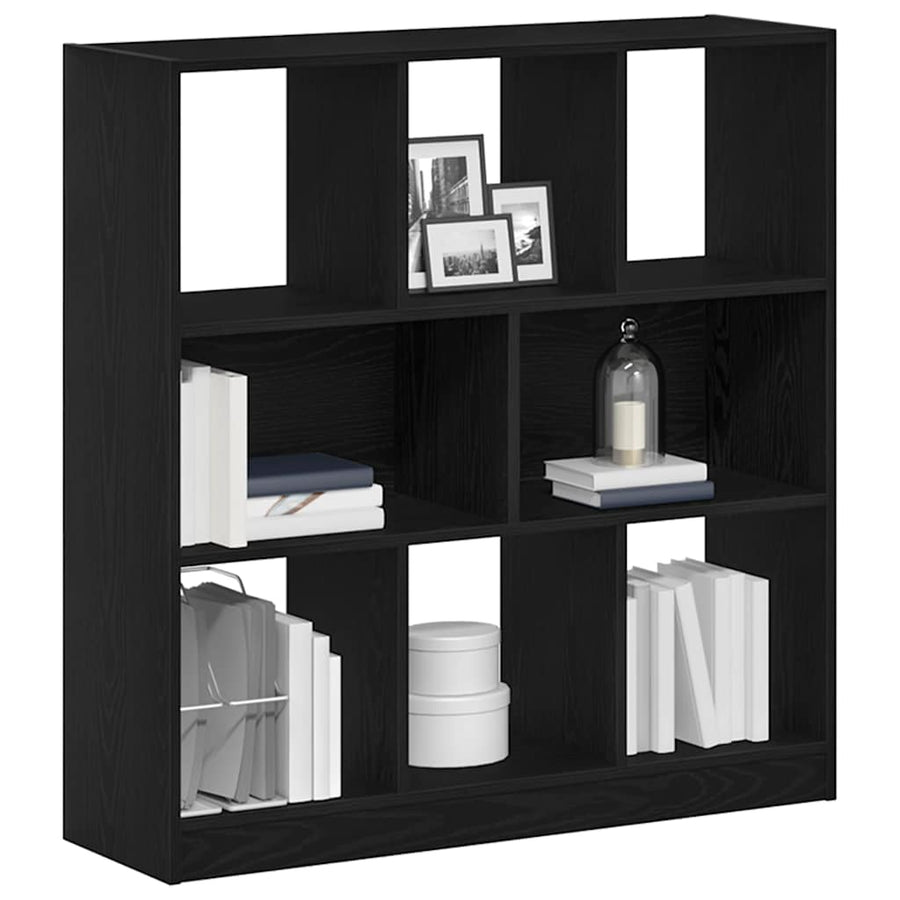 Boekenkast 97,5x29,5x100 cm spaanplaat zwart eikenkleurig