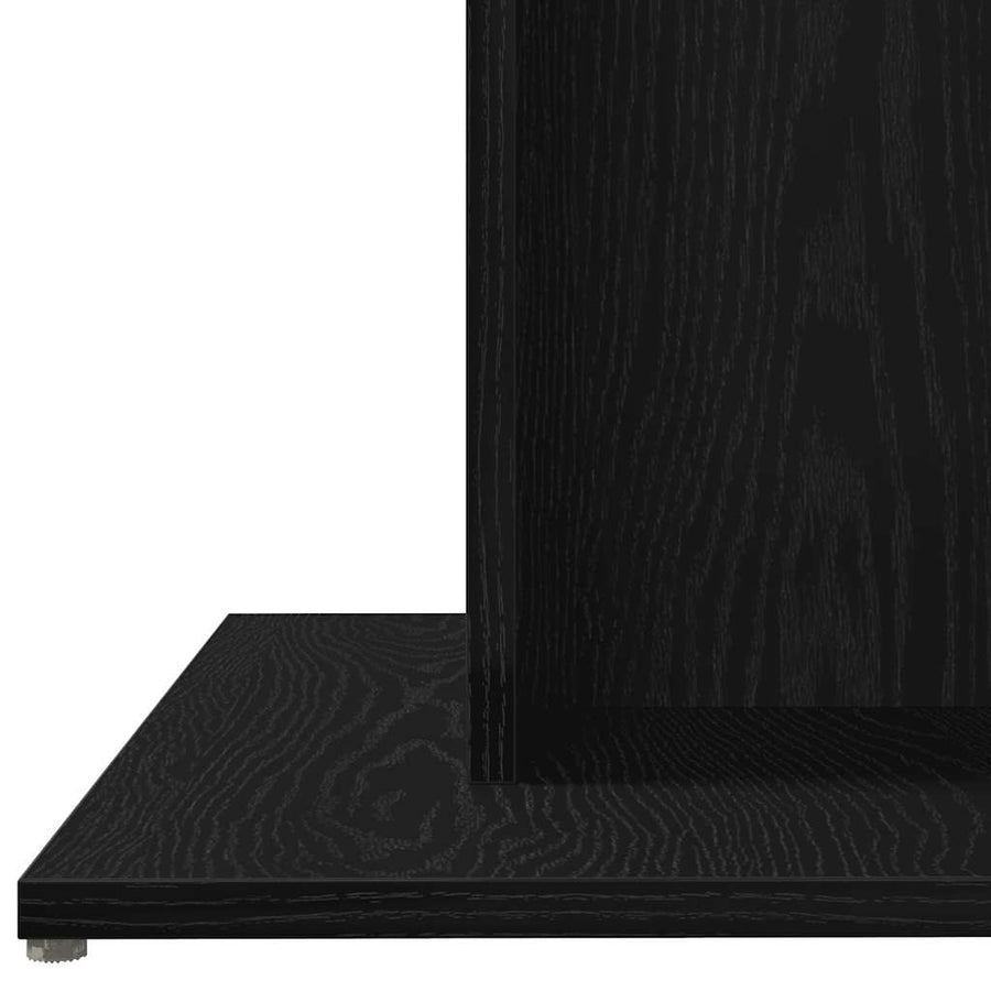 Eettafel Zwart Eiken 80x80x75 cm Bewerkt Hout