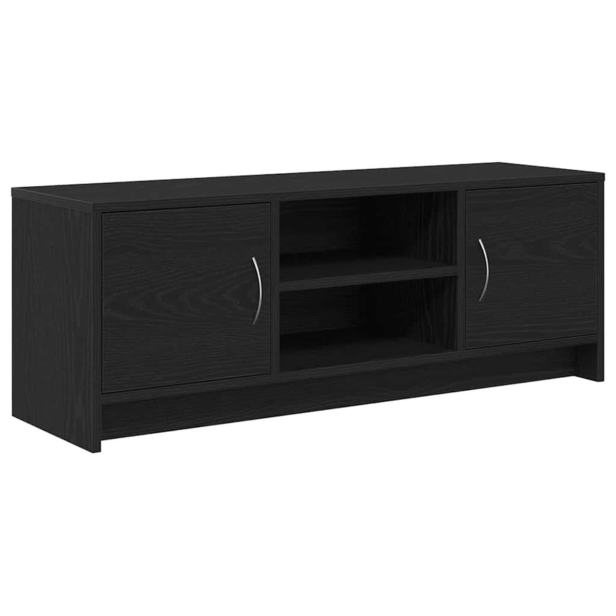 TV-meubel Zwart Eiken 102x30x37,5 cm Engineered Wood