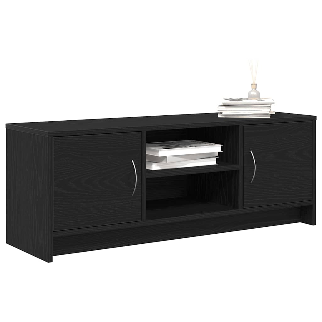 TV-meubel Zwart Eiken 102x30x37,5 cm Engineered Wood