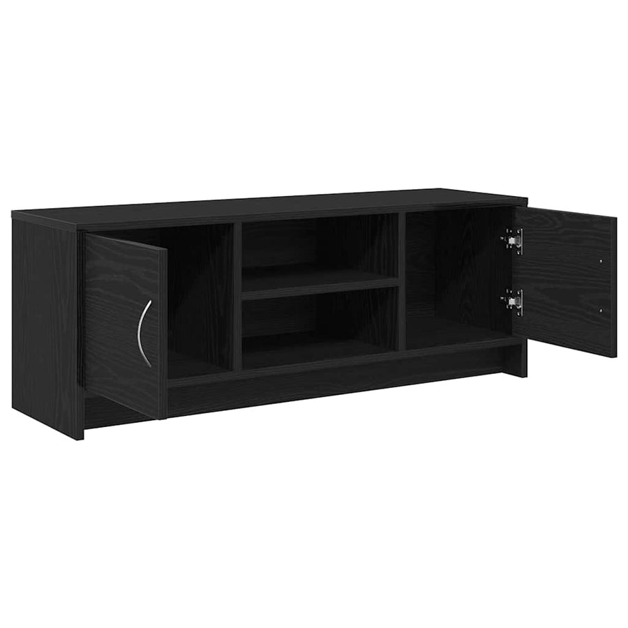 TV-meubel Zwart Eiken 102x30x37,5 cm Engineered Wood