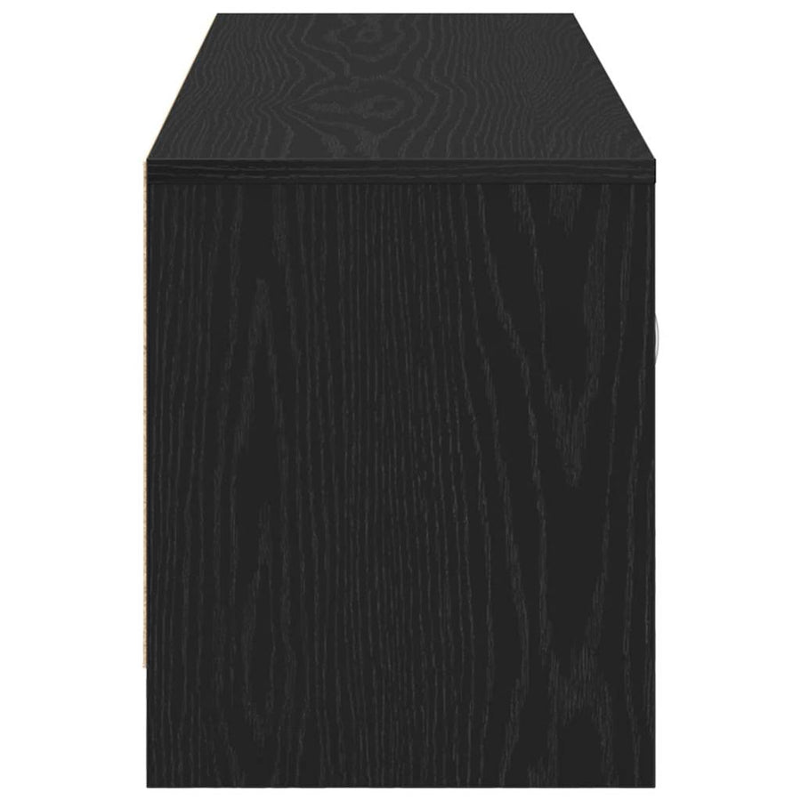 TV-meubel Zwart Eiken 102x30x37,5 cm Engineered Wood