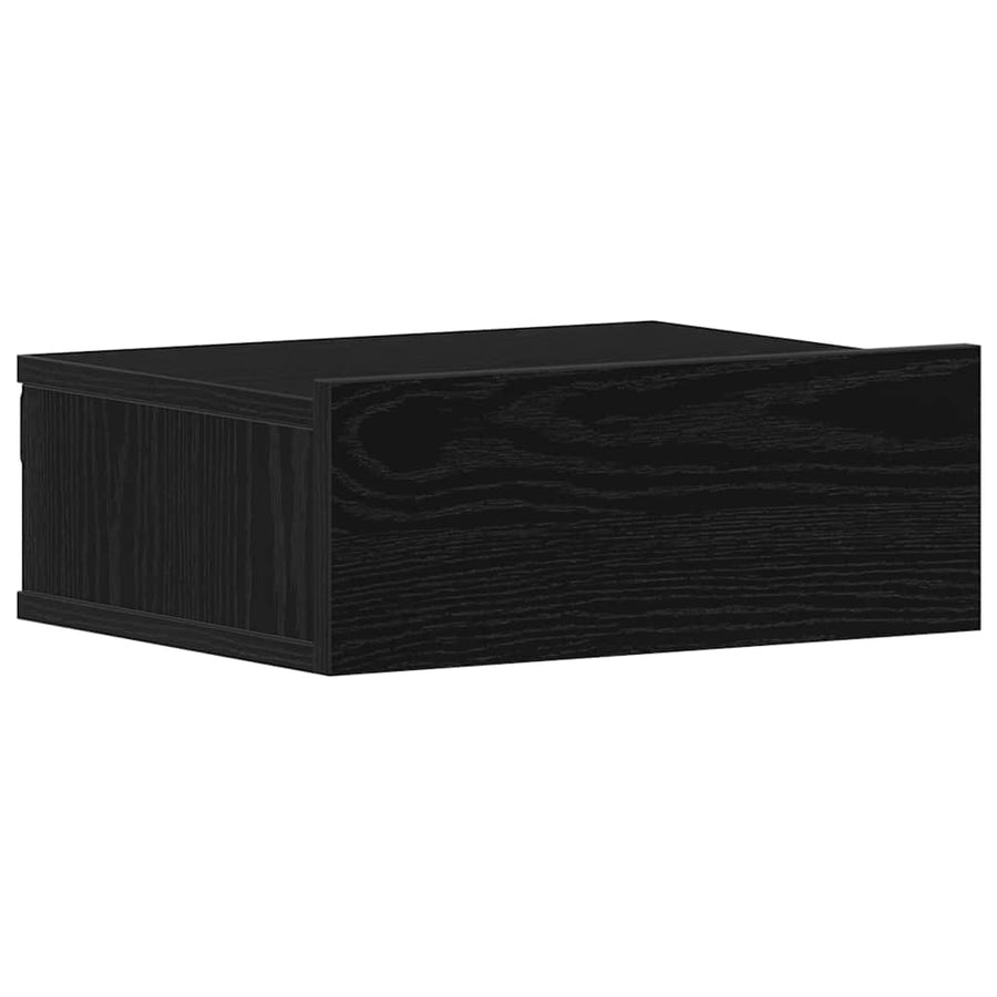 Nachtkastjes zwevend 2 st 40x32x15 cm bewerkt hout zwart eiken